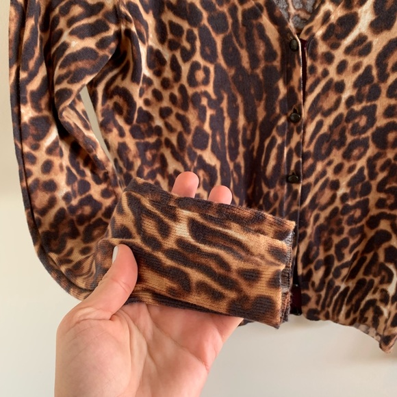 Lucky Brand Leopard Cardigan - Picture 4 of 5
